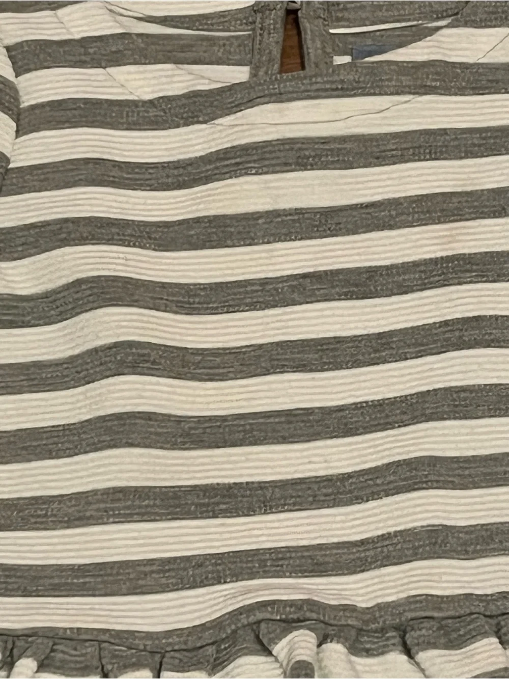 Baby GAP Gray and White Striped Girls Dress
